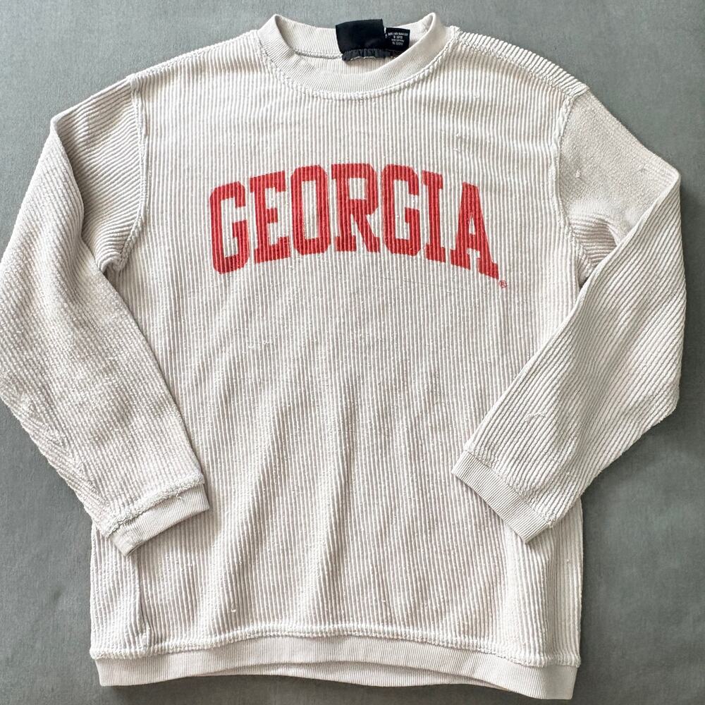 Georgia Bulldogs Pennant Sportswear Corded Sweatshirt  Small NCAA UGA Tailgate